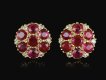 Burmese ruby and diamond cluster earrings hatton garden