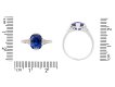 ceylon sapphire and diamond flanked solitaire ring. hatton garden