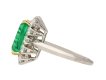 Colombian emerald and diamond coronet cluster ring, French, circa 1960. Hatton Garden