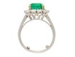 Colombian emerald and diamond coronet cluster ring, French, circa 1960. Hatton Garden