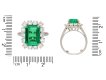 Colombian emerald and diamond coronet cluster ring, French, circa 1960. Hatton Garden