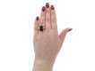 Vintage garnet solitaire ring, French, circa 1950. hatton garden