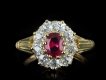 Ruby and diamond coronet cluster ring, circa 1890 hatton garden
