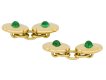 Boucheron cabochon emerald cufflinks hatton garden