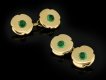 Boucheron cabochon emerald cufflinks hatton garden