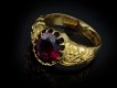 Victorian almandine garnet solitaire ring 1870 hatton garden