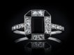 Art Deco onyx and diamond cluster ring, circa 1925 hatton garden