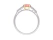 padparadscha ceylon sapphire and diamond ring. hatton garden.