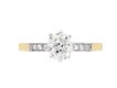 old mine diamond flanked solitaire ring. hatton garden