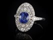 Boucheron sapphire and diamond cluster ring, French hatton garden