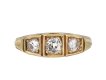victorian diamond three stone ring, circa 1880. hatton garden.