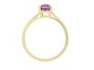 Purple sapphire solitaire ring, circa 1990. hatton garden