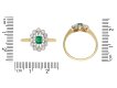 edwardian emerald and diamond coronet cluster ring. hatton garden