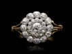 Edwardian old mine diamond cluster ring hatton garden