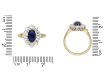 Padparadscha sapphire diamond flanked solitaire ring hatton Garden