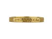 Engraved yellow gold wedding band, English, 1945. Hatton Garden