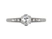 Old cut diamond flanked solitaire ring, circa 1920 hatton garden.