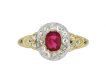 burmese ruby and diamond coronet cluster ring circa 1880