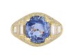 Bulgari Ceylon sapphire and diamond 'Trombino' ring, circa 1980