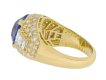 Bulgari Ceylon sapphire and diamond 'Trombino' ring, circa 1980