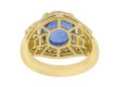 Bulgari Ceylon sapphire and diamond 'Trombino' ring, circa 1980