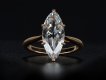 Type IIa marquise shape diamond solitaire ring.