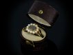 Pearl and black enamel memorial ring, English hatton garden