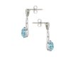 Vintage blue zircon and diamond earrings, hatton garden.