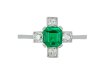 Art Deco Colombian emerald and diamond cluster ring hatton garden