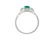 Art Deco Colombian emerald and diamond cluster ring hatton garden