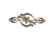 Victorian demantoid garnet and diamond brooch. hatton garden