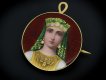 Plojoux diamond enamel portrait pendant/brooch, Swiss, circa 1915.