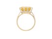 Yellow Ceylon sapphire solitaire ring, circa 1960. hatton garden