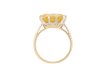 Yellow Ceylon sapphire solitaire ring, circa 1960. hatton garden