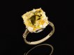 Yellow Ceylon sapphire solitaire ring, circa 1960. hatton garden