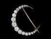 Victorian diamond crescent brooch, circa 1880. hatton garden