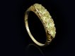 Yellow diamond five stone ring, English, 1916.