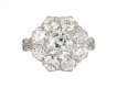 Diamond coronet cluster ring, circa 1920.