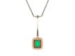 Colombian emerald and diamond pendant, circa 1910. hatton garden