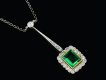 Colombian emerald and diamond pendant, circa 1910. hatton garden