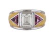 René Boivin diamond and pink sapphire ring, hatton garden