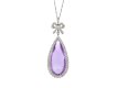 Amethyst and diamond pendant, circa 1910. 