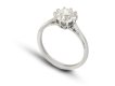 Old cut diamond solitaire ring, circa 1915.