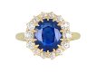Ceylon sapphire and diamond coronet cluster, circa 1900.