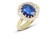 Ceylon sapphire and diamond coronet cluster, circa 1900.