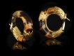 Kutchinsky tiger's eye earrings, English, 1972.