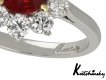 Kutchinksy ruby and diamond coronet cluster ring, circa 1970.