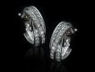 Cartier diamond hoop earrings, French, circa 1970. 