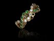 Kutchinsky emerald and diamond eternity ring, English, circa 1990. 