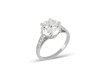 vOld Cut diamond flanked solitaire ring, circa 1915.